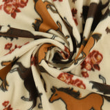 Printed Fleece - VALLEY - 021 - Cream