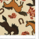 Printed Fleece - VALLEY - 021 - Cream