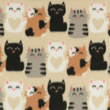 Printed Fleece - VALLEY - 022 - Cream