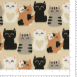 Printed Fleece - VALLEY - 022 - Cream