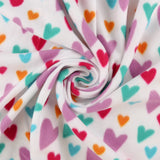 Printed Fleece - VALLEY - 028 - White