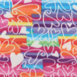 Printed Fleece - VALLEY - 029 - Fuschia