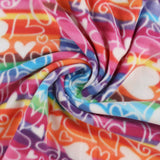 Printed Fleece - VALLEY - 029 - Fuschia