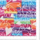 Printed Fleece - VALLEY - 029 - Fuschia