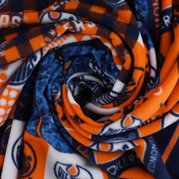 Edmonton Oilers NHL Fleece Print 4 - Orange