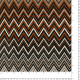 Chevron Knit Print - AROMA - 001 - Brown