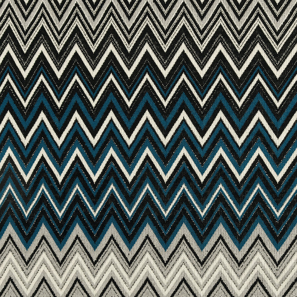 Chevron Knit Print - BLUE HORIZON - 001 - Teal
