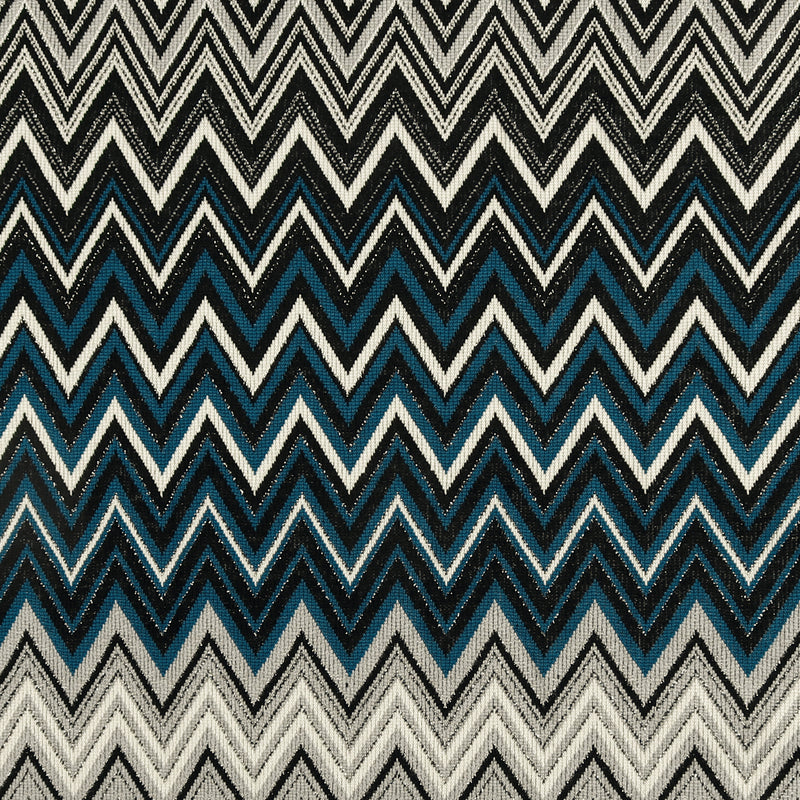 Chevron Knit Print - BLUE HORIZON - 001 - Teal