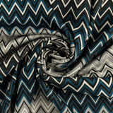 Chevron Knit Print - BLUE HORIZON - 001 - Teal