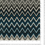 Chevron Knit Print - BLUE HORIZON - 001 - Teal