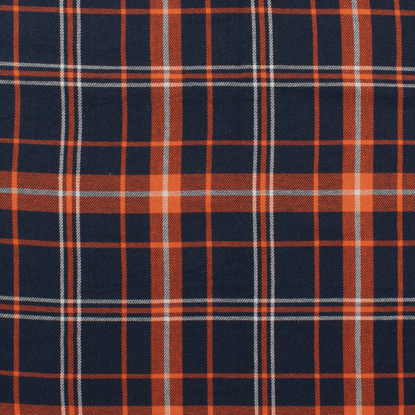Cambridge Plaid - 018 - Navy & Orange