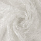 Embroidered Fancy Lace With Sequins - SOCIALITE - 001 - White