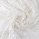 Embroidered Fancy Lace With Sequins - SOCIALITE - 003 - White