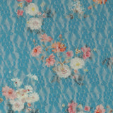 Dentelle imprimée - AZALÉE - 004 - Aqua