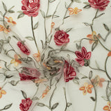Embroidered Mesh - ELEGANZA - 001 - Offwhite