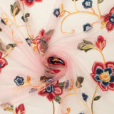 Embroidered Mesh - ELEGANZA - 004 - Pink
