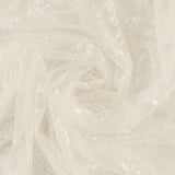 Beaded Mesh Embroidery - ELEGANZA - 001 - Offwhite