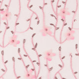 Spangle 3D Floral mesh - PRINCESS CHARLOTTE - 001 - Pink