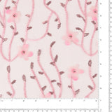 Spangle 3D Floral mesh - PRINCESS CHARLOTTE - 001 - Pink