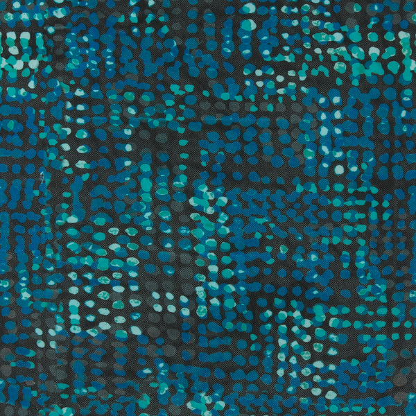 BLUE HORIZON Mesh Print - 001 - Black & Blue