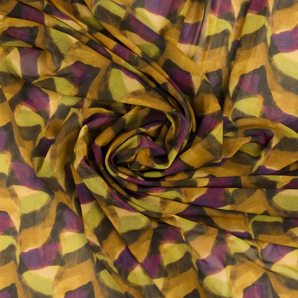 Mesh Print - ARIELLE - 003 - Purple