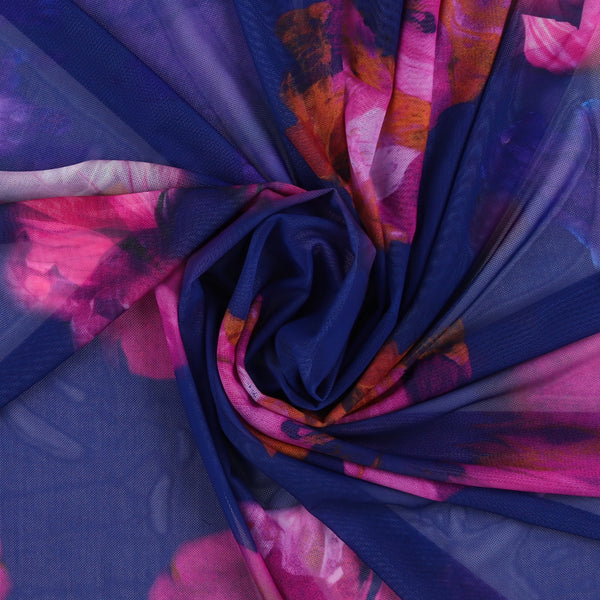 Mesh Print - ARIELLE - 004 - Dark Purple