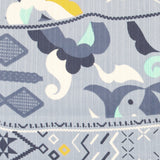 Velours côtelé imprimé - QUATTRO - 008 - Bleu