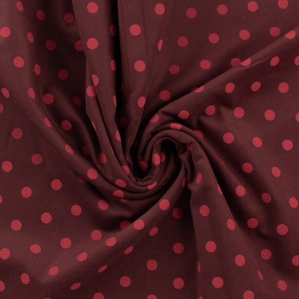 Printed Corduroy - QUATTRO - 005 - Burgundy