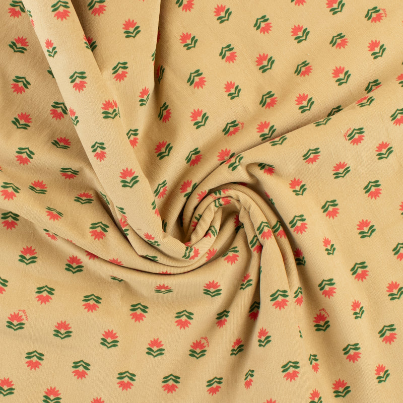 Velours côtelé imprimé - QUATTRO - 007 - Sable