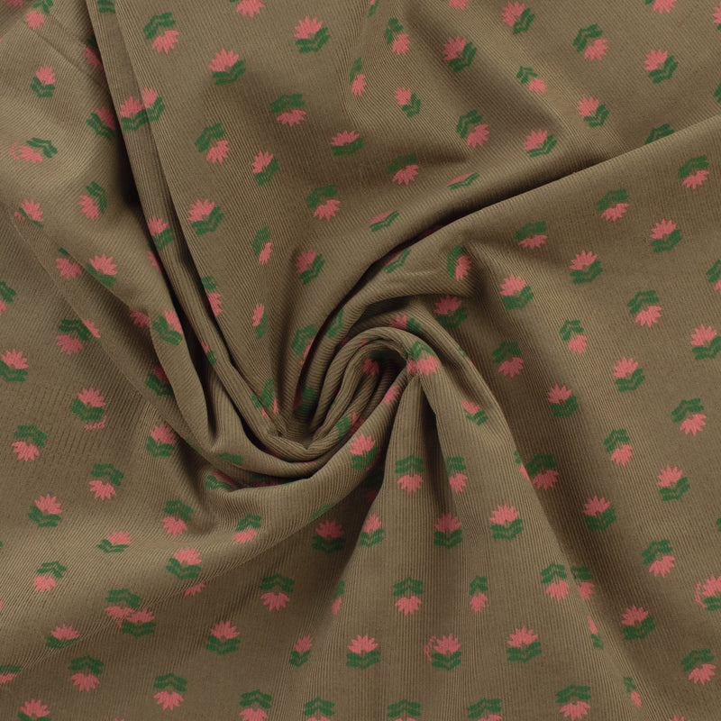 Printed Corduroy - QUATTRO - 009 - Bark