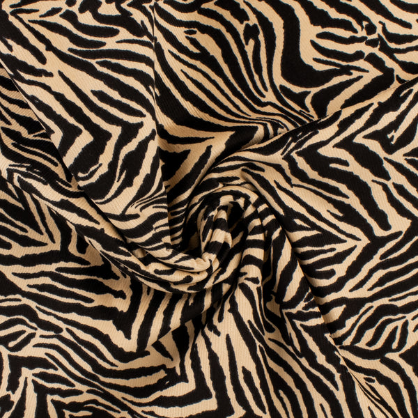 Printed Corduroy - QUATTRO - 015 - Black