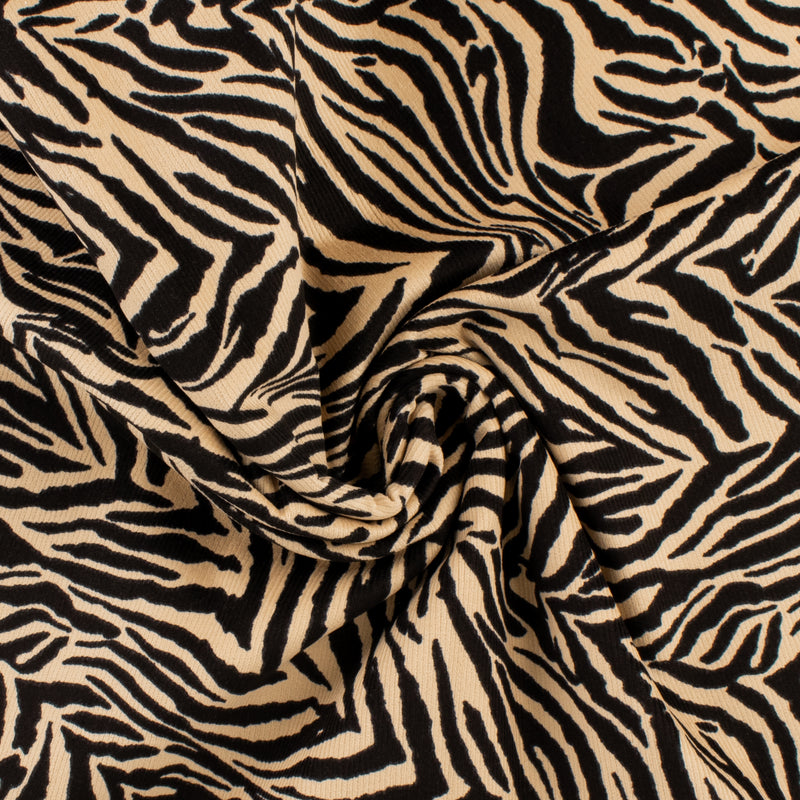 Printed Corduroy - QUATTRO - 015 - Black