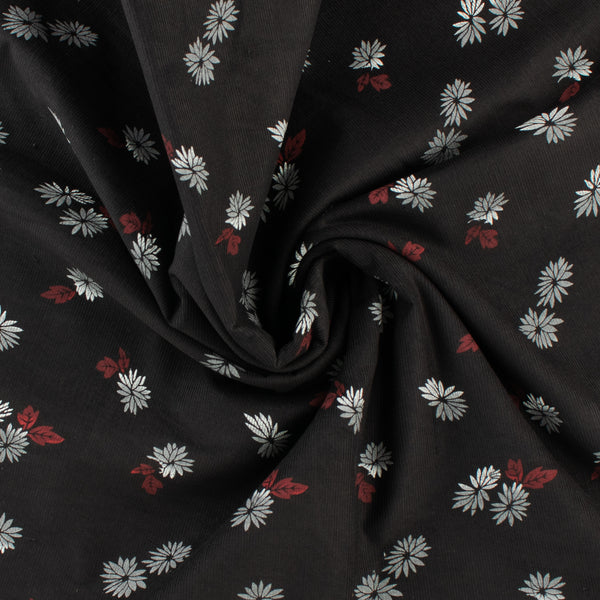 Printed Corduroy - QUATTRO - 019 - Black