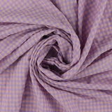 Seersucker à carreaux - AVERY - 003 - Rose et Lilas