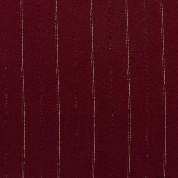 Wide Stripe Suiting - DEVONSHIRE - 001 - Wine
