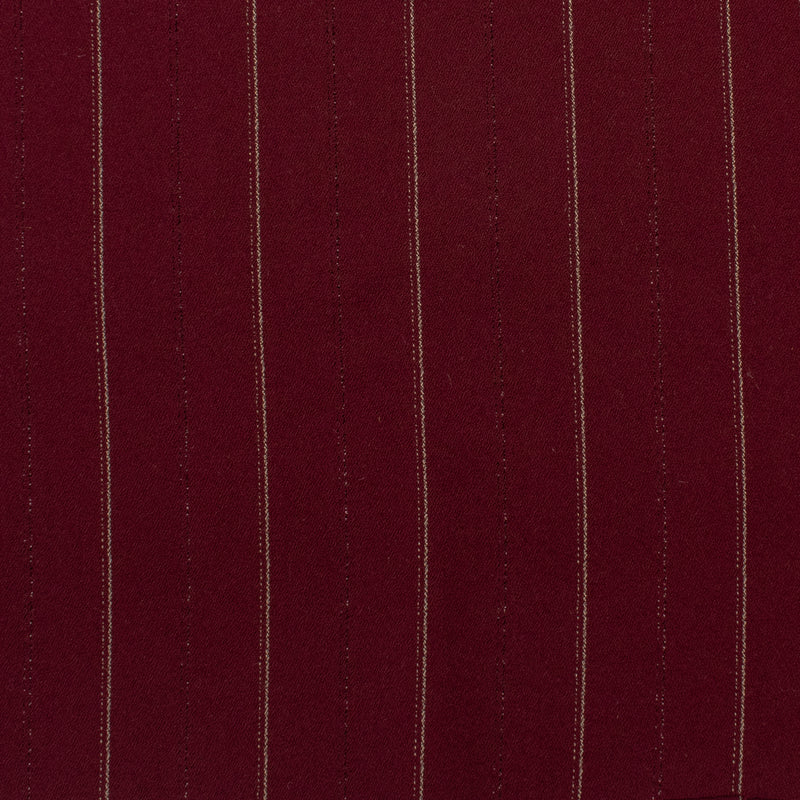Wide Stripe Suiting - DEVONSHIRE - 001 - Wine