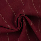 Wide Stripe Suiting - DEVONSHIRE - 001 - Wine