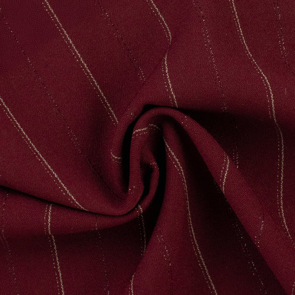 Wide Stripe Suiting - DEVONSHIRE - 001 - Wine