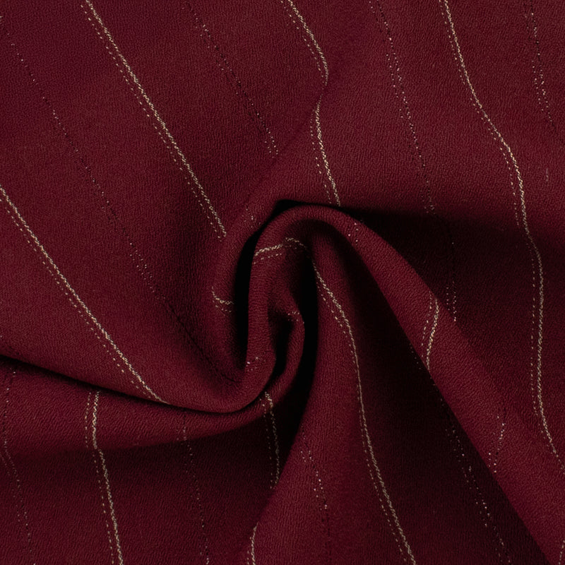 Wide Stripe Suiting - DEVONSHIRE - 001 - Wine