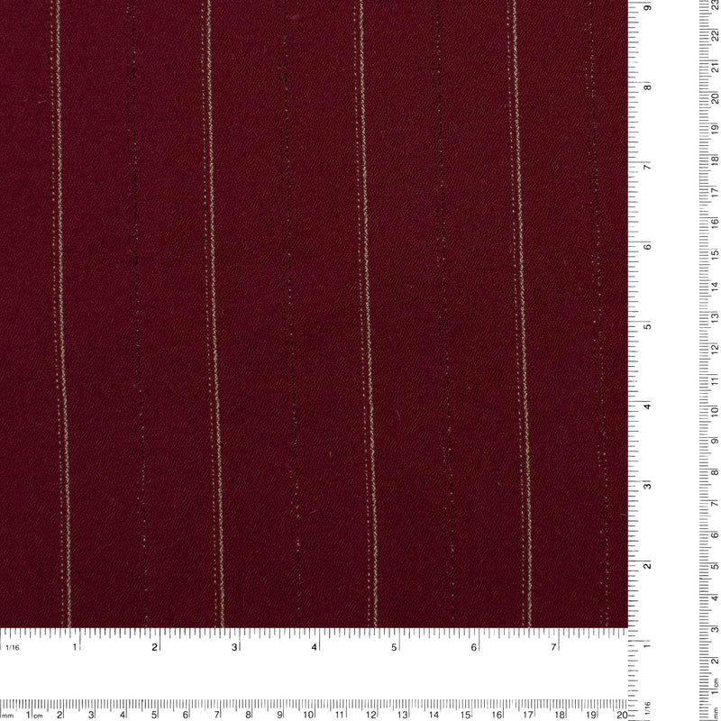 Wide Stripe Suiting - DEVONSHIRE - 001 - Wine