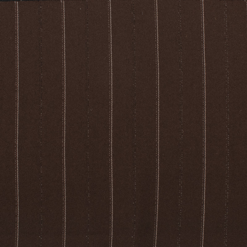Wide Stripe Suiting - DEVONSHIRE - 002 - Chocolate