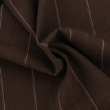 Wide Stripe Suiting - DEVONSHIRE - 002 - Chocolate