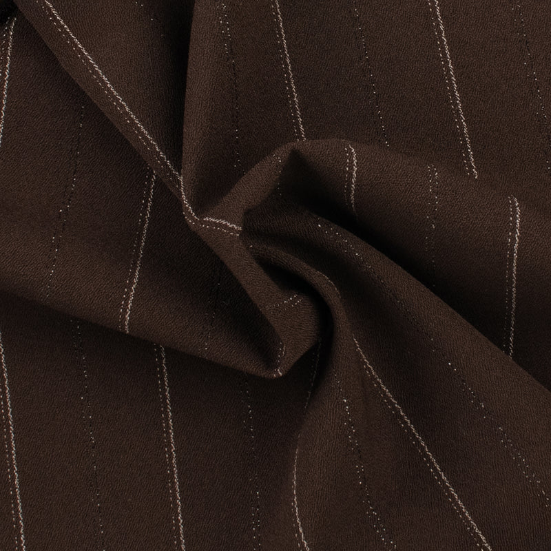Wide Stripe Suiting - DEVONSHIRE - 002 - Chocolate