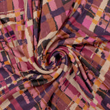 Tricot imprimé - LORETA - 002 - Vin