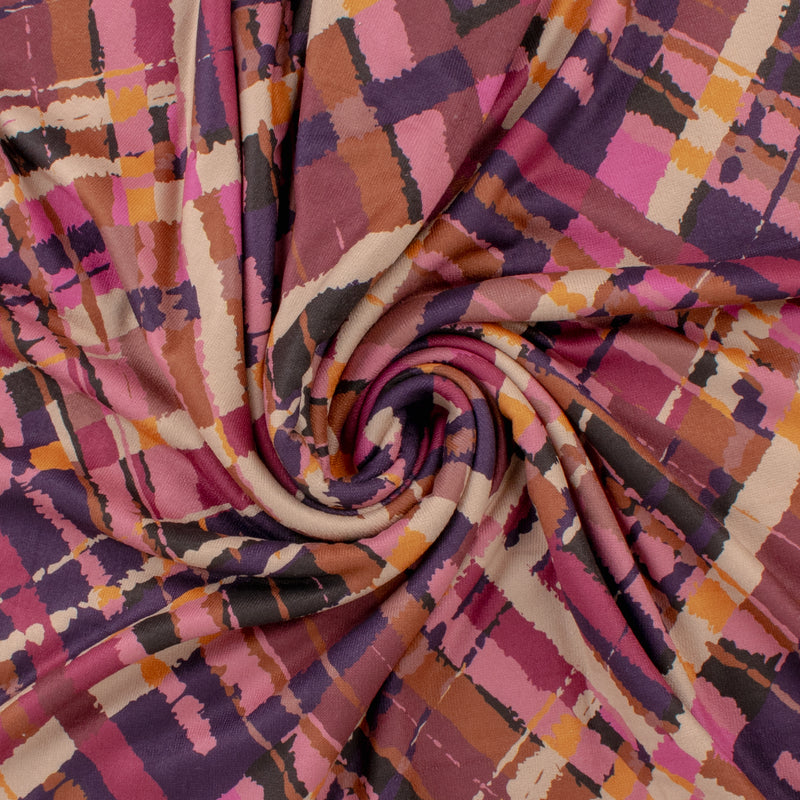 Tricot imprimé - LORETA - 002 - Vin