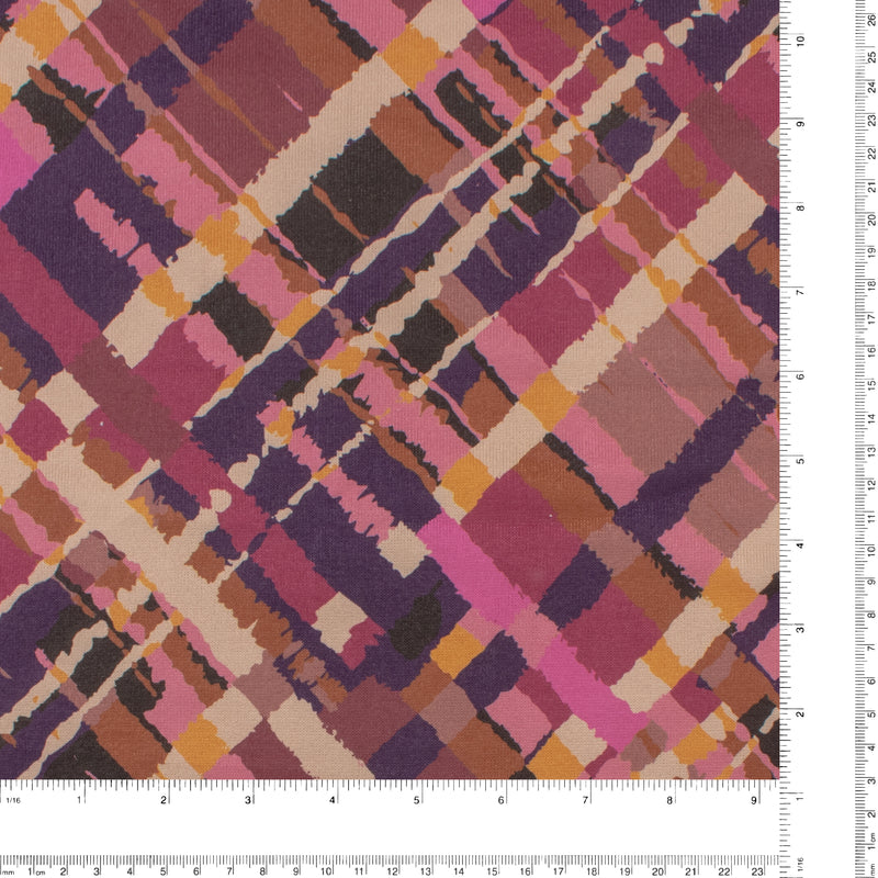 Tricot imprimé - LORETA - 002 - Vin