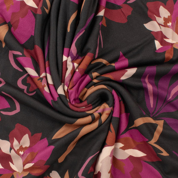 Tricot imprimé - LORETA - 003 - Vin