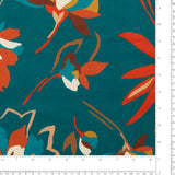 Tricot imprimé - LORETA - 004 - Sarcelle