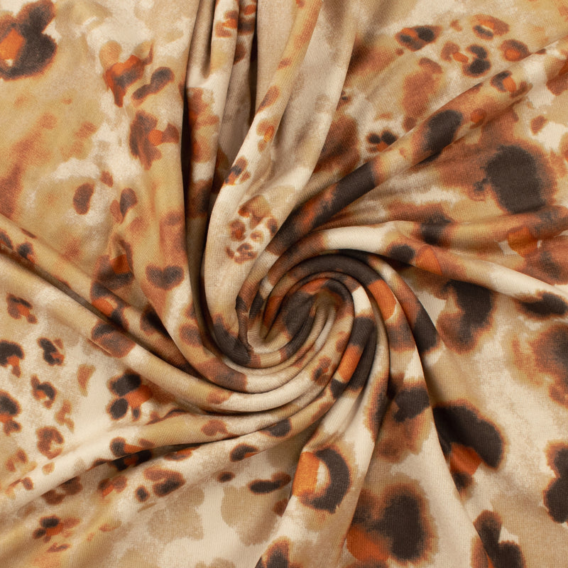 Tricot imprimé - LORETA - 005 - Brun