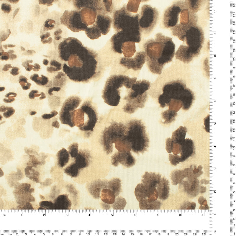 Tricot imprimé - LORETA - 006 - Taupe